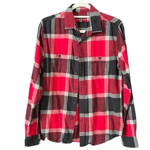 Express Men's Red Plaid Flannel Shirt